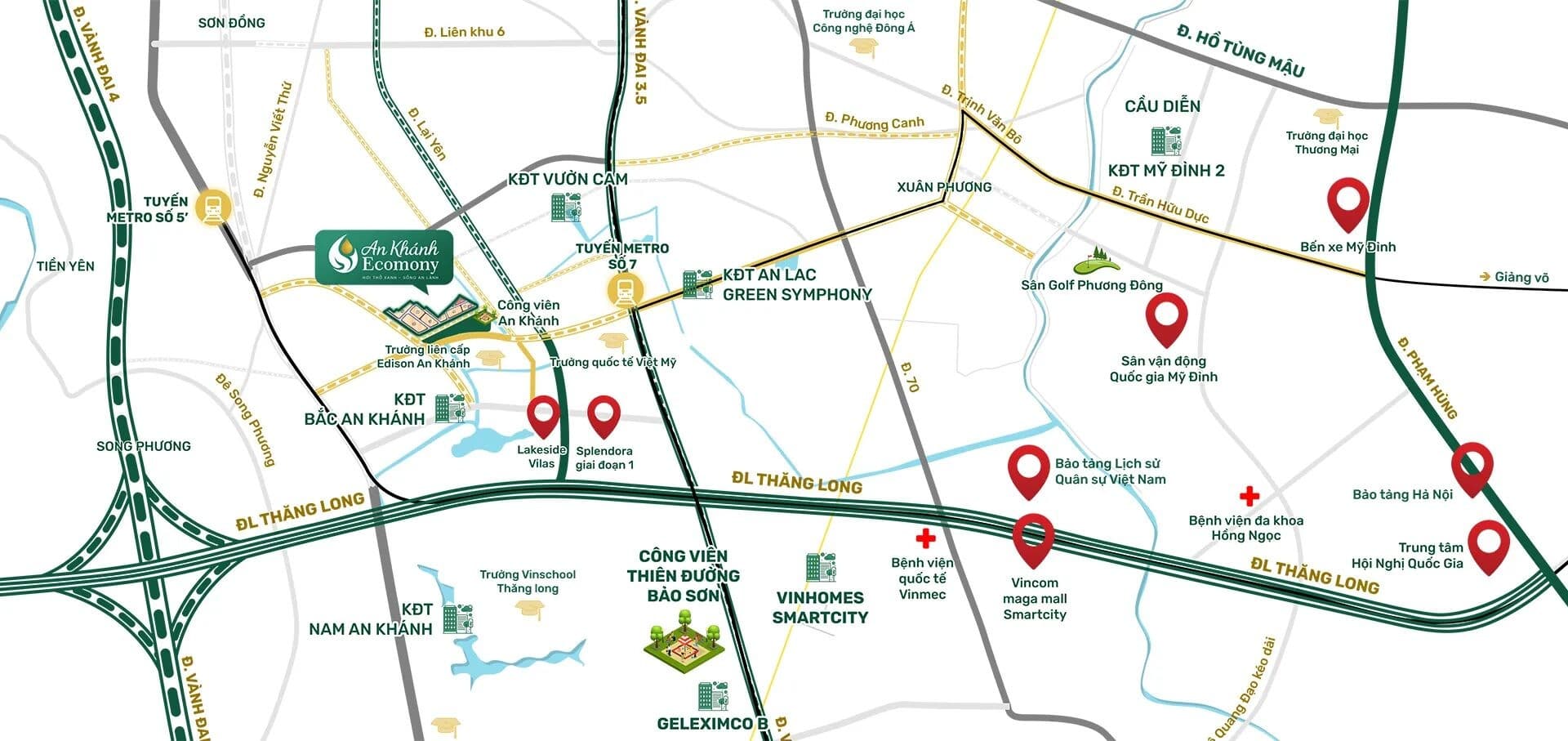 Bản đồ khu vực tiện ích xung quanh dự án