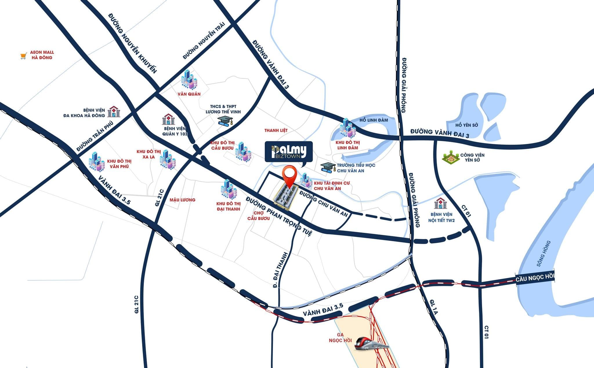 Thanh Trì “Thay Da Đổi Thịt” nhờ loạt dự án giao thông trọng điểm: Palmy Biztown hưởng lợi trực tiếp