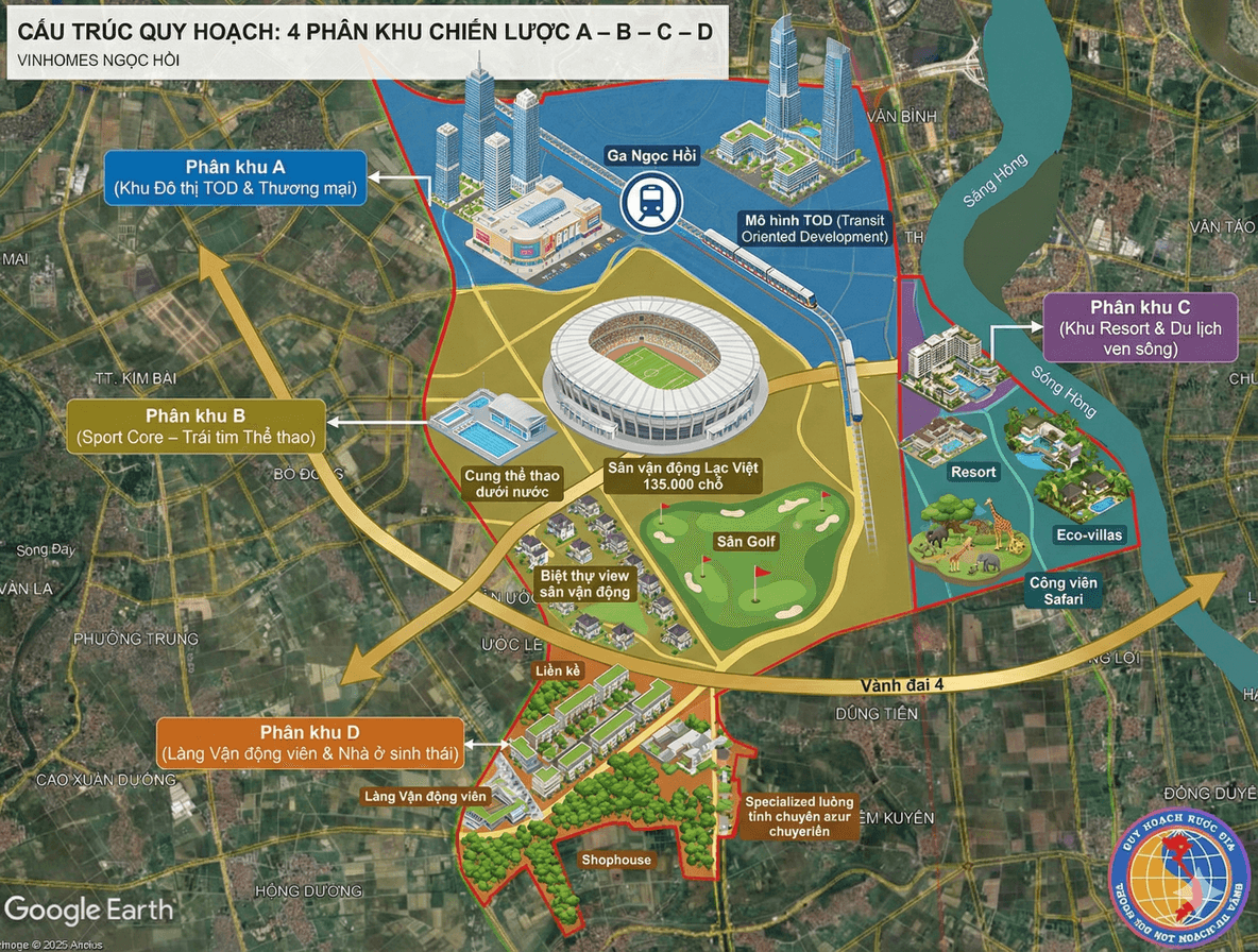 Cấu trúc quy hoạch siêu đô thị Olympic (Nguồn: Internet)