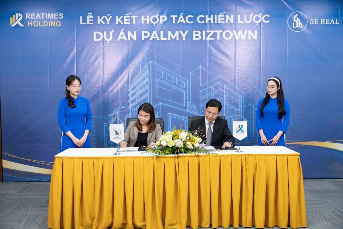 5E Real đồng hành cùng lễ ký kết hợp tác chiến lược dự án Palmy Biztown